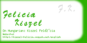 felicia kiszel business card